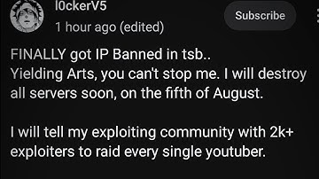 THIS THE STRONGEST BATTLEGROUND EXPLOITER GOT IP BANNED, AND SWORE TO RAID EVERY TSB YOUTUBER
