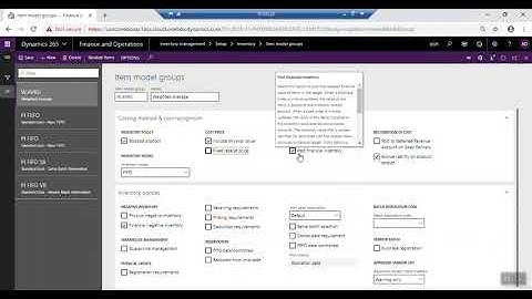D365 Finance Item Model Group
