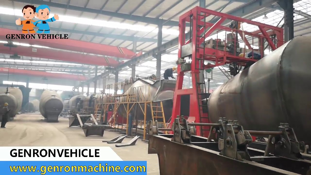 Genron vehicle Bulk cement tank semi trailer production line