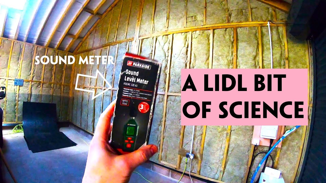 Проверка звукоизоляции из минеральной ваты в гараже.