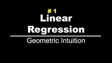 Geometric Intuition | Linear Regression | Lec 1