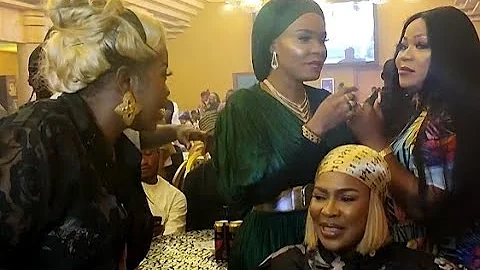 WOW!K1 MAKES IYABO OJO,MERCY AIGBE,FATHIA BALOGUN,BIMBO THOMAS&FEMI ADEBAYO EMBRACE EACH ONE n OTHER
