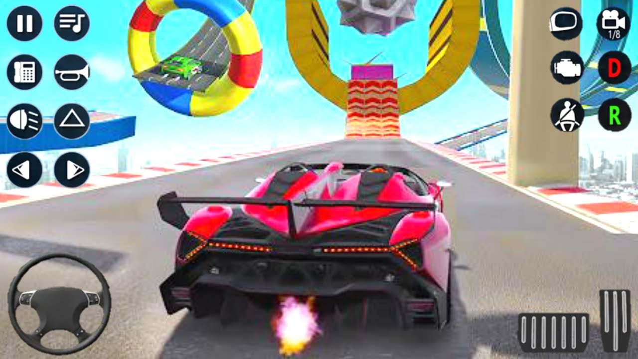 Mega Ramp Jump Stunt GT Car Stunt Simulator Level 2 Android Gameplay 2023 YouTube