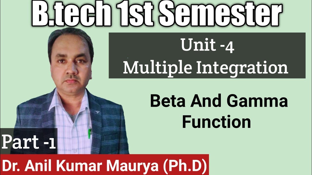 Beta And Gamma Function Important Questions -1 || B.tech 1st Semester ...