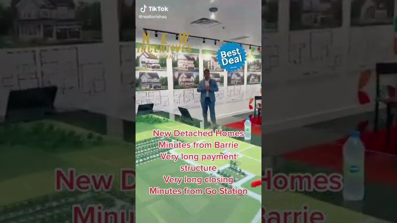 New Detached Homes minutes from Barrie Ontario,  very long payment structure, very long closing