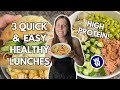 3 quick  easy high protein healthy lunch recipes  weightwatchers points calories  protein