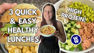 3 QUICK & EASY HIGH PROTEIN HEALTHY LUNCH RECIPES | WeightWatchers Points, Calories & Protein