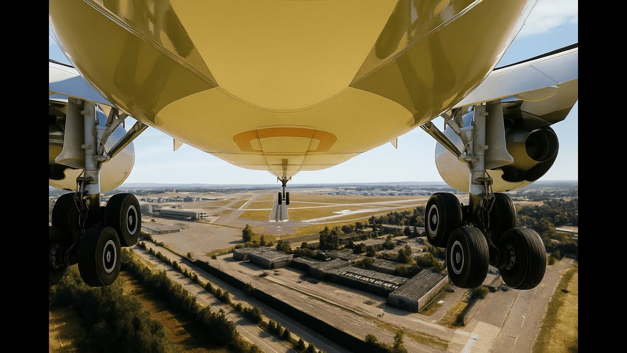 Unbelievable Pilot Skill! Extreme Dangerous Landing Boeing 747 - 4K