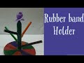 Rubber band holder from waste things | best out of waste | Crafty World