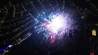 Alexandra Palace Fireworks 2024 - Aerial View Aerial Footage From The Air
