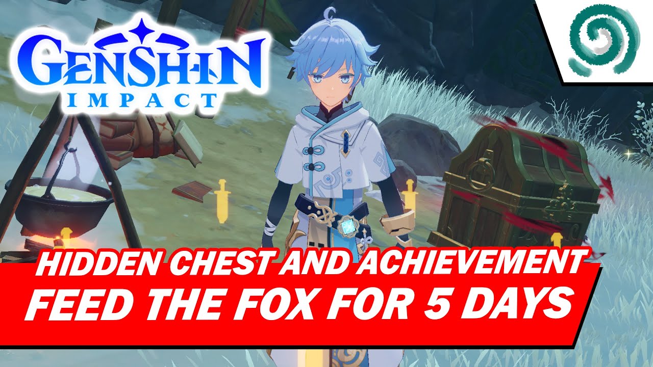 Feeding fox for 5 days and get hidden chest and achievement Genshin