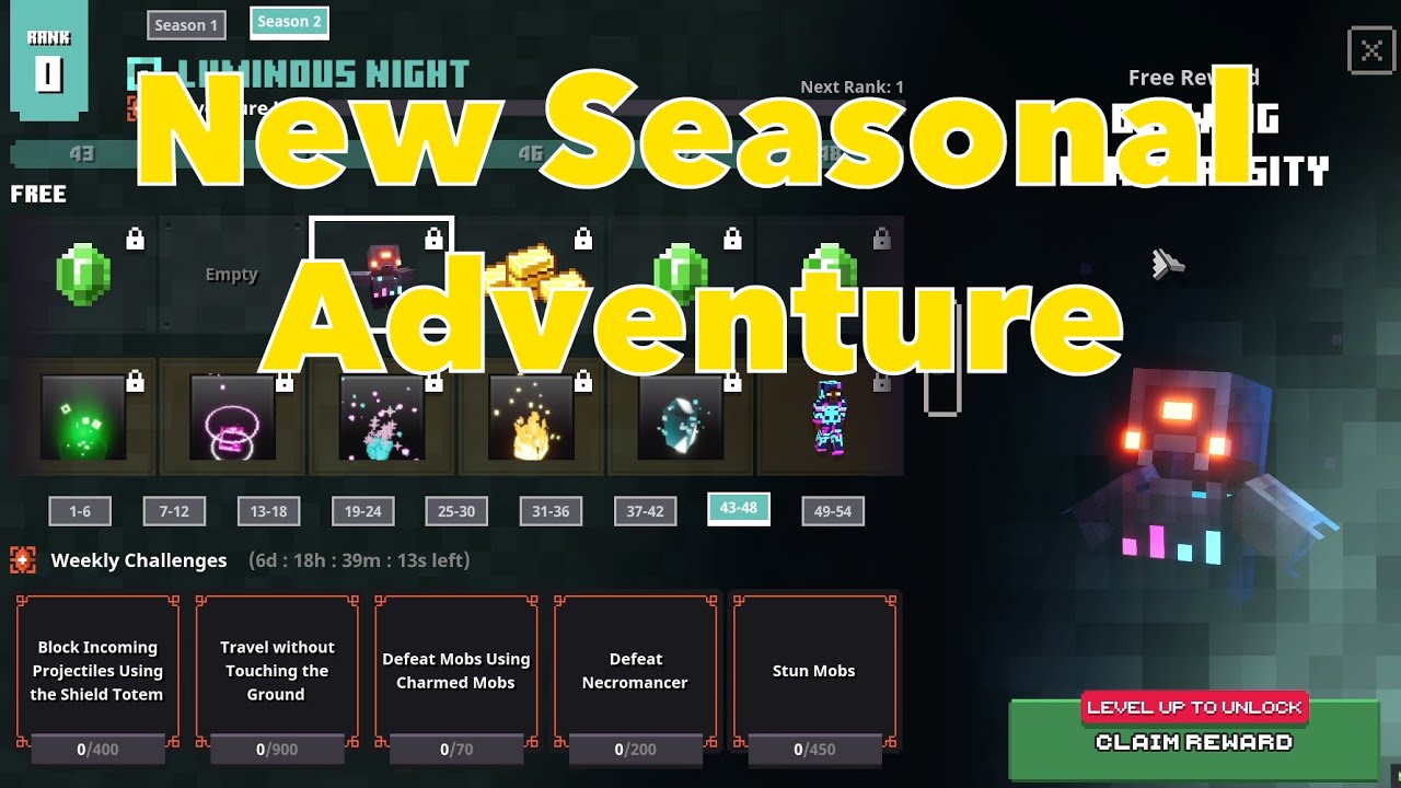 New Luminous Night seasonal adventure update for Minecraft Dungeons