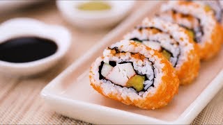 Composed of fresh mango slivers, cucumber sticks, and imitation crab
this california maki recipe is so easy, just find the ingredients you
can ma...