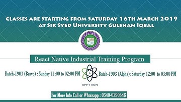 APPTRON, React Native New Batch