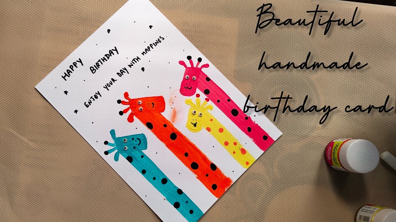Beautiful and easy handmade birthday card/ How to make birthday card at ...