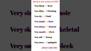 What should you use instead of very |shorts video english speakenglish grammar englishshorts