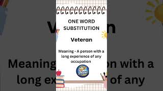 Veteran | One Word Substitution | Daily English #shorts