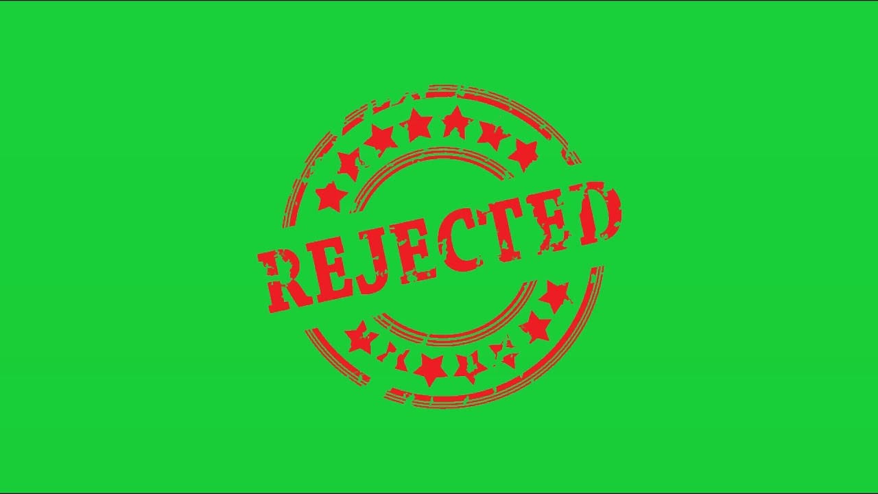 Green Screen Rejected Stamp