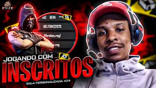 JOGANDO 4X4 COM INSCRITOS SEM META FREE FIRE AO VIVO + GTA RP #10K