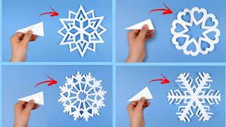 Kağıttan Kolay Kar Tanesi Yapımı | Origami Yılbaşı Süsü Fikirleri | Kağıttan Neler Yapılır?