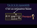 Dmontrons que lestimateur est biais  cas loi exponentielle maximum de vraisemblance