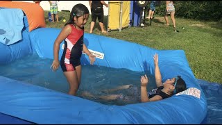 Slip and Slide at a Birthday Party