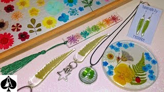 Dried Flowers & Leaves in Resin | Jewellery, Pendants, Earrings, Bookmark, Coaster + More by resinAce 98,432 views 4 years ago 13 minutes, 45 seconds