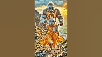 😺🐰Brave Kitten rescues poor Baby Bunny but Surprise end🙀PART1 #rescue #cat #ai #aicat #shorts #funny