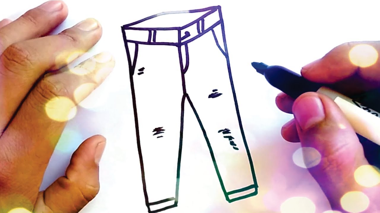 COMO DIBUJAR UNOS PANTALONES paso por paso | dibujos para niños | como  dibujar unos jeans fáciles - thptnganamst.edu.vn