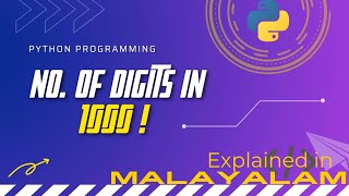 Python | No. of digits in 1000! |Python for beginners MALAYALAM| Btech first year