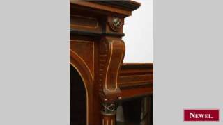 Antique American Victorian Eastlake walnut bookcase with