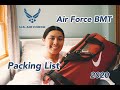 Air Force BMT Packing List | COVID Edition