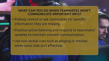 What Can You Do When Teammates Won