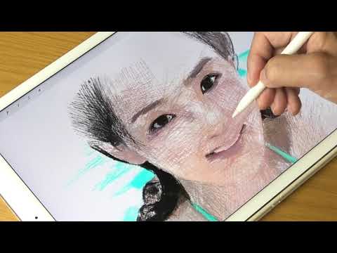 イラスト_プロクリエイトメイキング『篠崎愛 Ai Shinozaki』人物イラストレーション_Procreate & iPad pro_illustration drawing_Tokyo japan