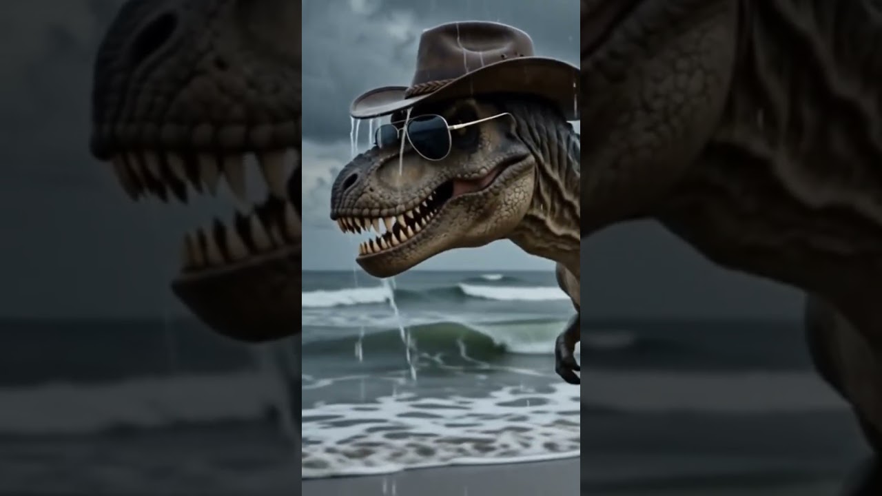 When a T-Rex catches you on the beach...