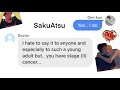 Haikyuu texts | SakuAtsu | Sakusa Has Cancer..