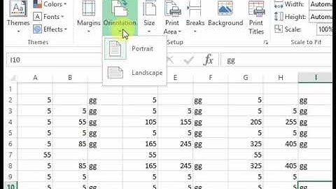 How To Setup Page Orientation in MS Excel 2013 Tutorial p125 Urdu Hindi