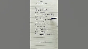 Safari Song By Serena Lyricvideo 