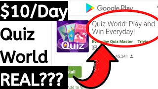 Quiz World-Play & Win Everyday! (Full Review)-- [Real/Scam] screenshot 1