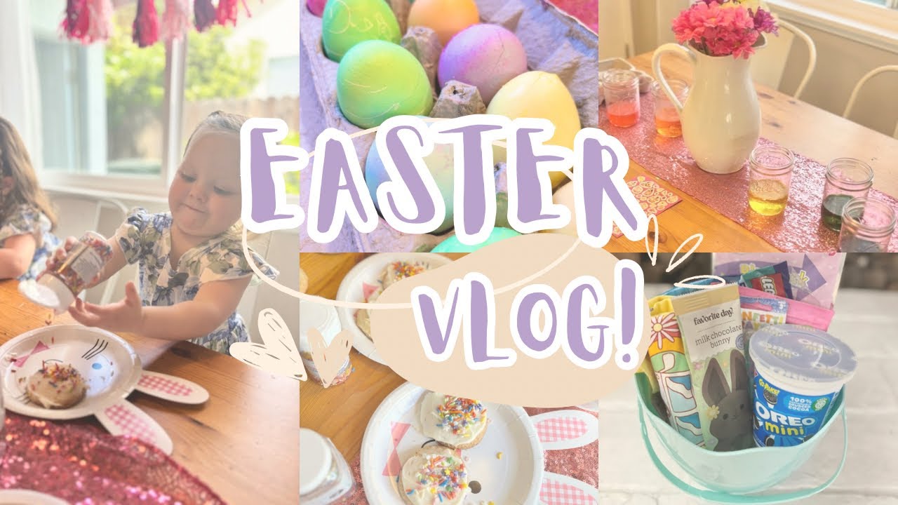 Easter Weekend Vlog 🐣🌈 Egg dying, cookie decorating + lunch! - YouTube
