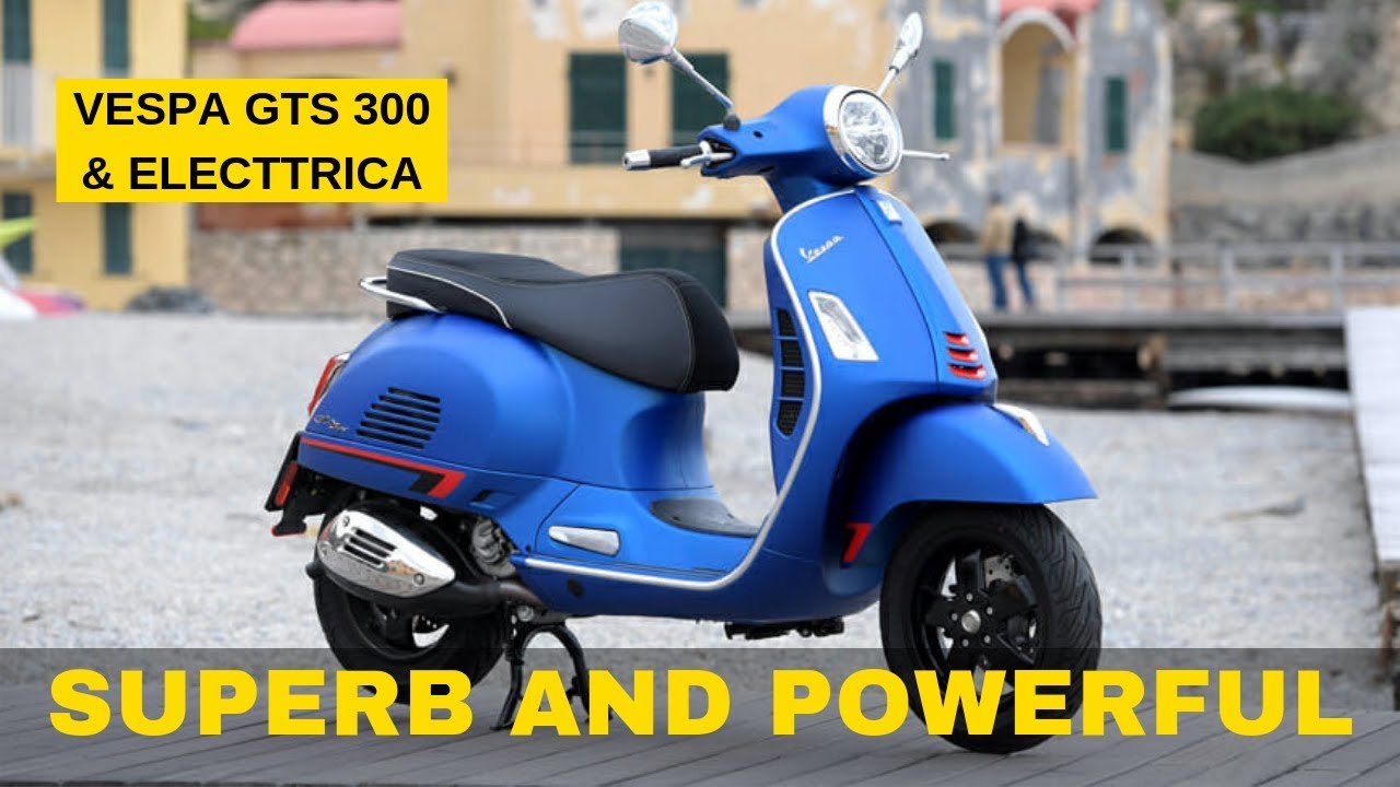 Elektriskais skūteris Vespa GTS300, zils cena