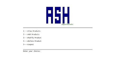 Supermarket Billing System demo in C