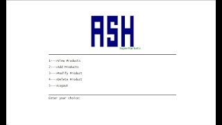 Supermarket Billing System demo in C