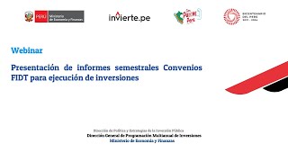 Presentación de informes semestrales Convenios FIDT para ejecución de inversiones