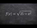 Finding the implied domain of a function