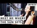 Electric Harp Improv | Meet Me When the Sun Sets | Elvann (ASMR music)
