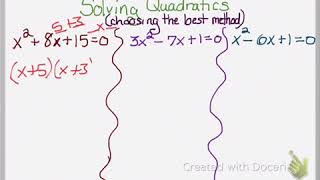 solving quadratics choose best method Net Worth