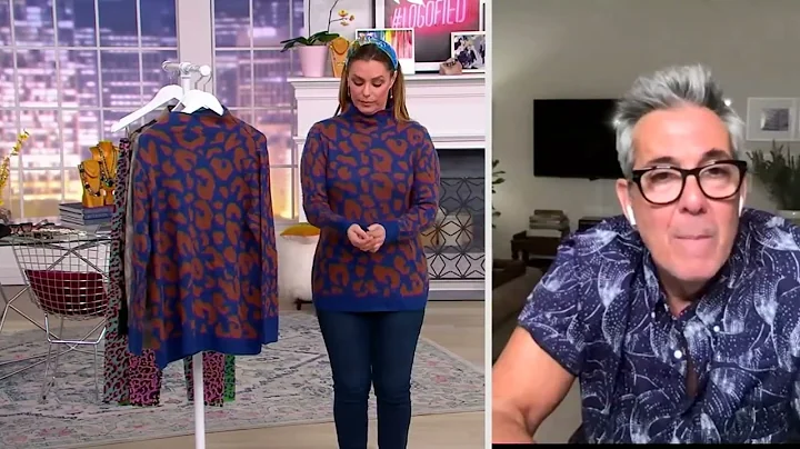 LOGO by Lori Goldstein Animal Jacquard Mock Neck Sweater on QVC