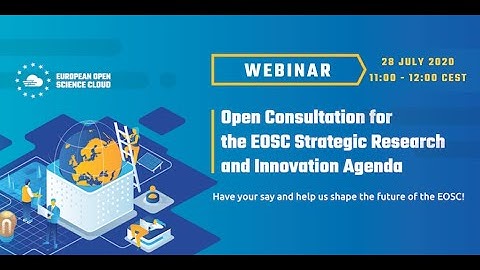 Webinar: Open consultation for EOSC Strategic Research and Innovation Agenda
