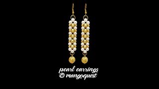Quick And Easy Pearl Earrings Tutorial By Mangoquest